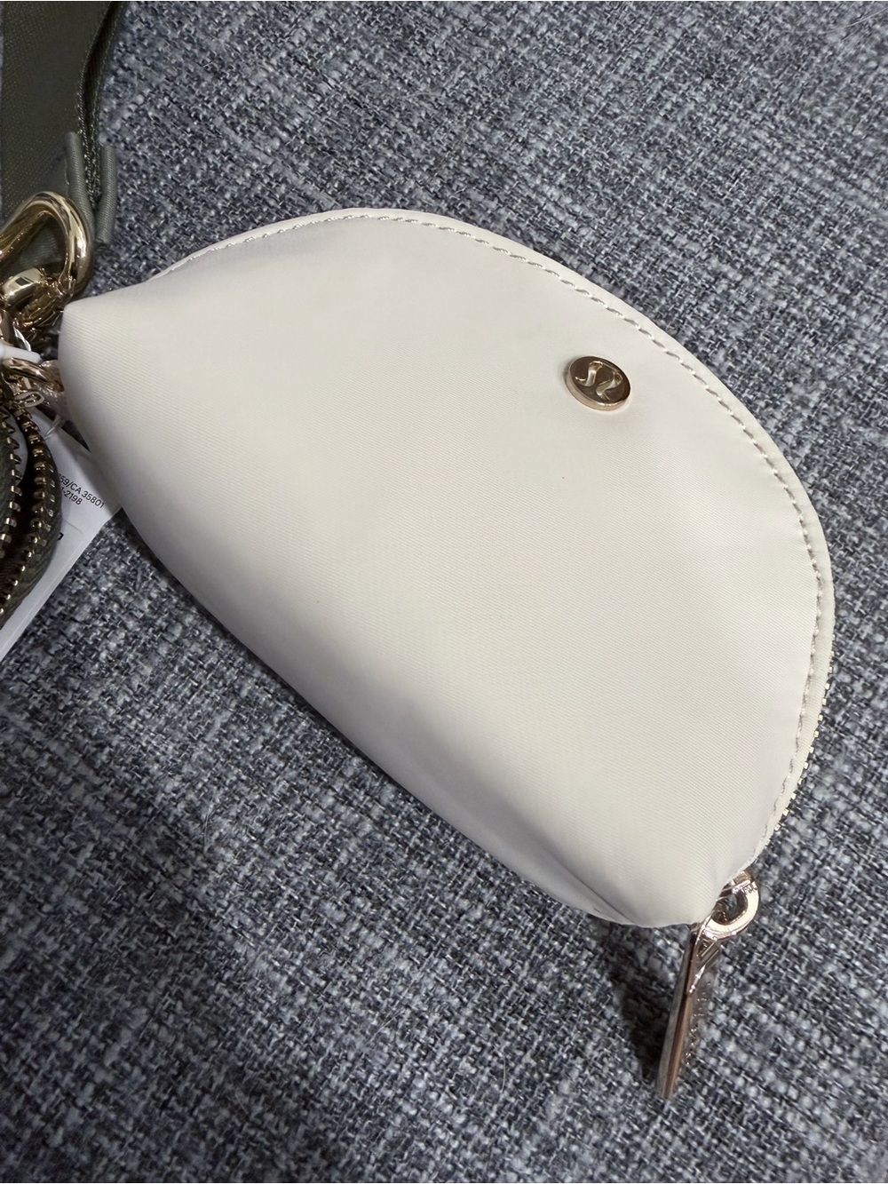 lululemon athletica Olive Green and Cream Double Pouch Wristlet with Strap - Picture 6 of 8